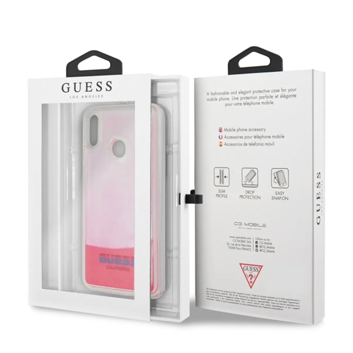 Guess GUHCHPS19GLTPI tok Huawei P Smart 2019 pink mintás műanyag #3