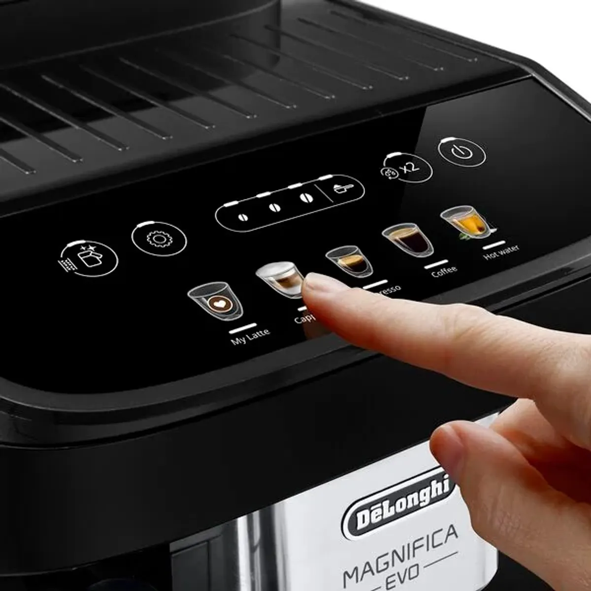 DeLonghi 0132250145 ECAM290.61.B Magnifica Evo automata kávéfőző fekete, tejhabosító, 1.8 L víztartály, 15 bar, beépített daráló #2