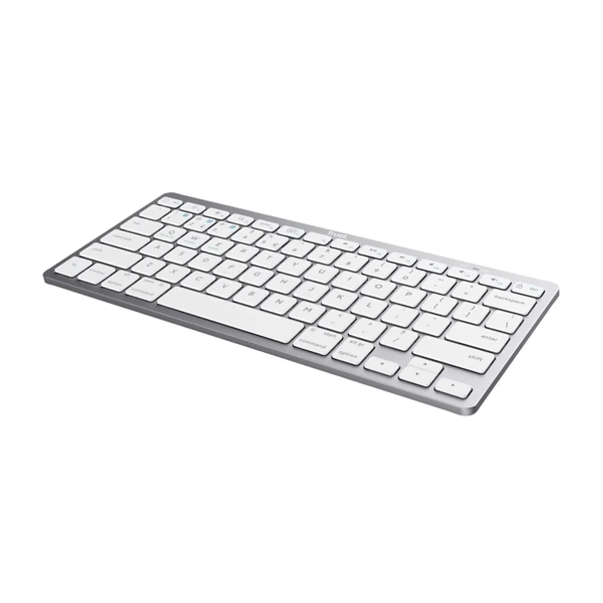 Trust 24651 Basics bluetooth billentyűzet fehér US 2xAAA ultravékony bekapcsoló 12 multimédiás gomb #3
