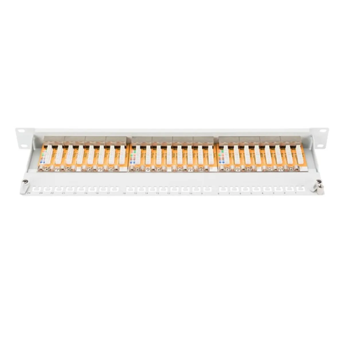 DIGITUS DN-91624S Patch panel 24-port 1U 19" CAT 6 árnyékolt szürke #5