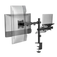 SBOX LCD-LM01-2 asztali laptop és monitor tartó konzol forgatható dönthető 75x75 100x100 1 db 13"–27" #4