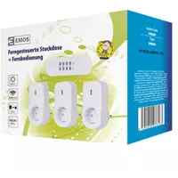 EMOS P0069 3db-os távirányítható hálózati aljzat schuko IP20 fehér 230V 1000W 433,92 MHz #4