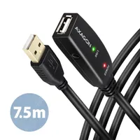 Axagon ADR-207 USB repeater kábel fekete 750 cm USB A-USB A hosszabbító