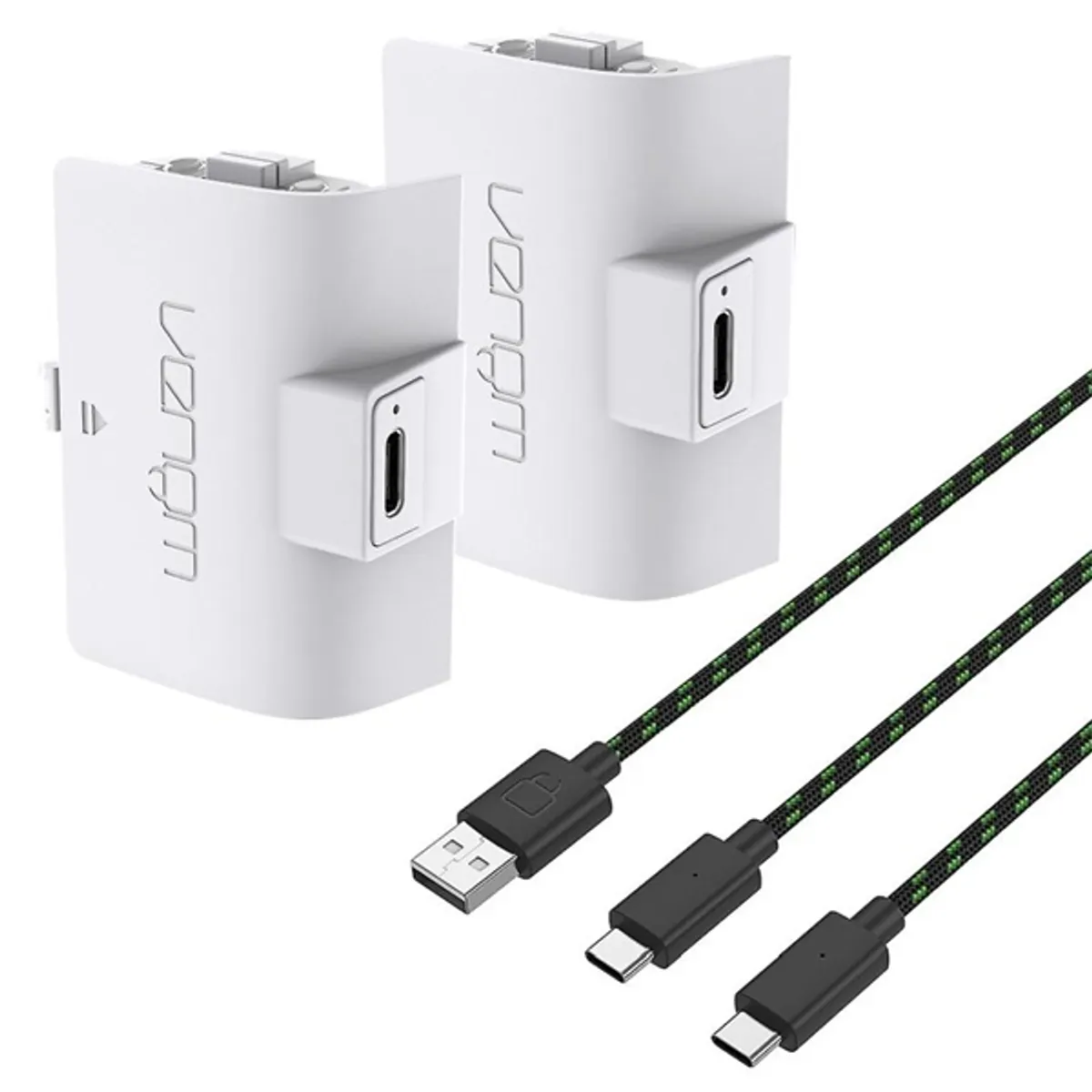 Venom VS2874 akkumulátorcsomag 2x1100mAh, 3 méteres töltőkábel fehér Series S és X kompatibilis, Xbox One kompatibilis #1