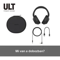 Sony WHULT900NB.CE7 ULT WEAR 40 mm hangszóró, zajszűrő, Bluetooth, multipoint, 30 óra üzemidő, fekete #9