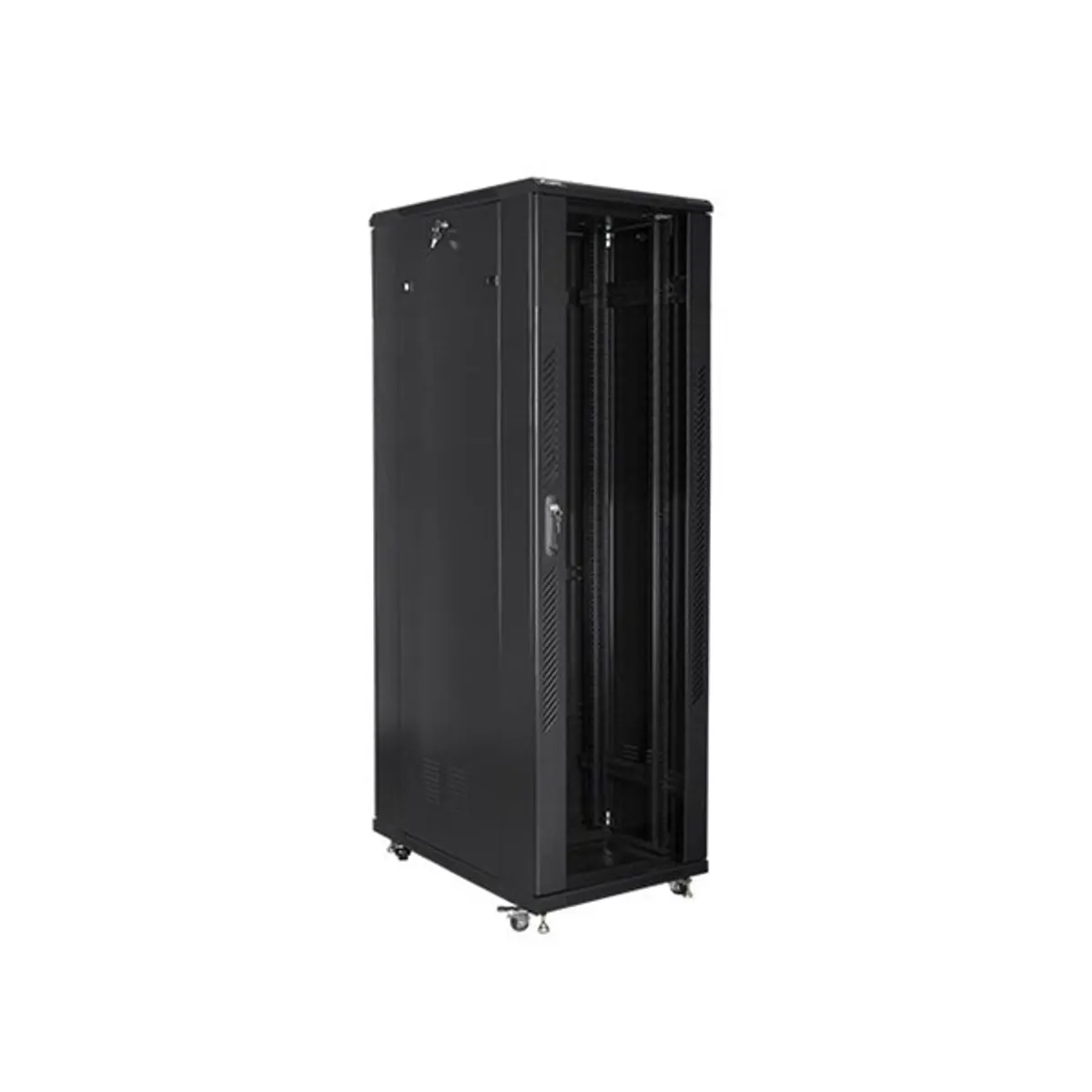 LANBERG FF01-8042-12B 42U 19" szabadon álló rack üvegajtós fekete 800x1000 #3