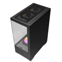 RAIDMAX I802ABS i802 fekete ATX 7 bővítőhely 5 db ventilátor USB 3.0 2x3,5" HDD 3x2,5" SSD edzett üveg táp nélküli #3