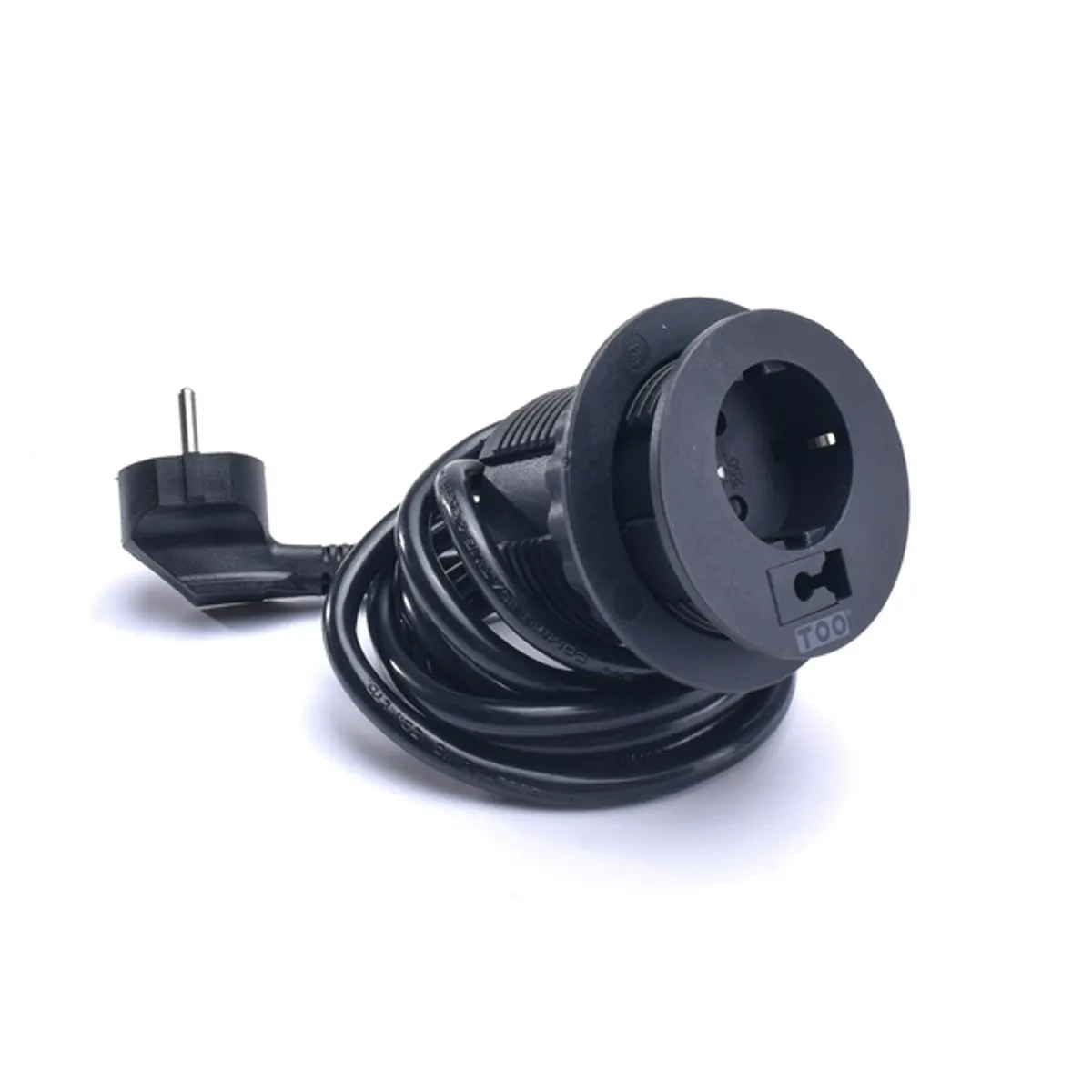 TOO GPS-203-1B beépíthető hálózati elosztó 1x SCHUKO 1,8 m fekete IP20 #2