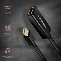 Axagon RVDM-HI14N mini DisplayPort to HDMI adapter 15 cm fekete #2