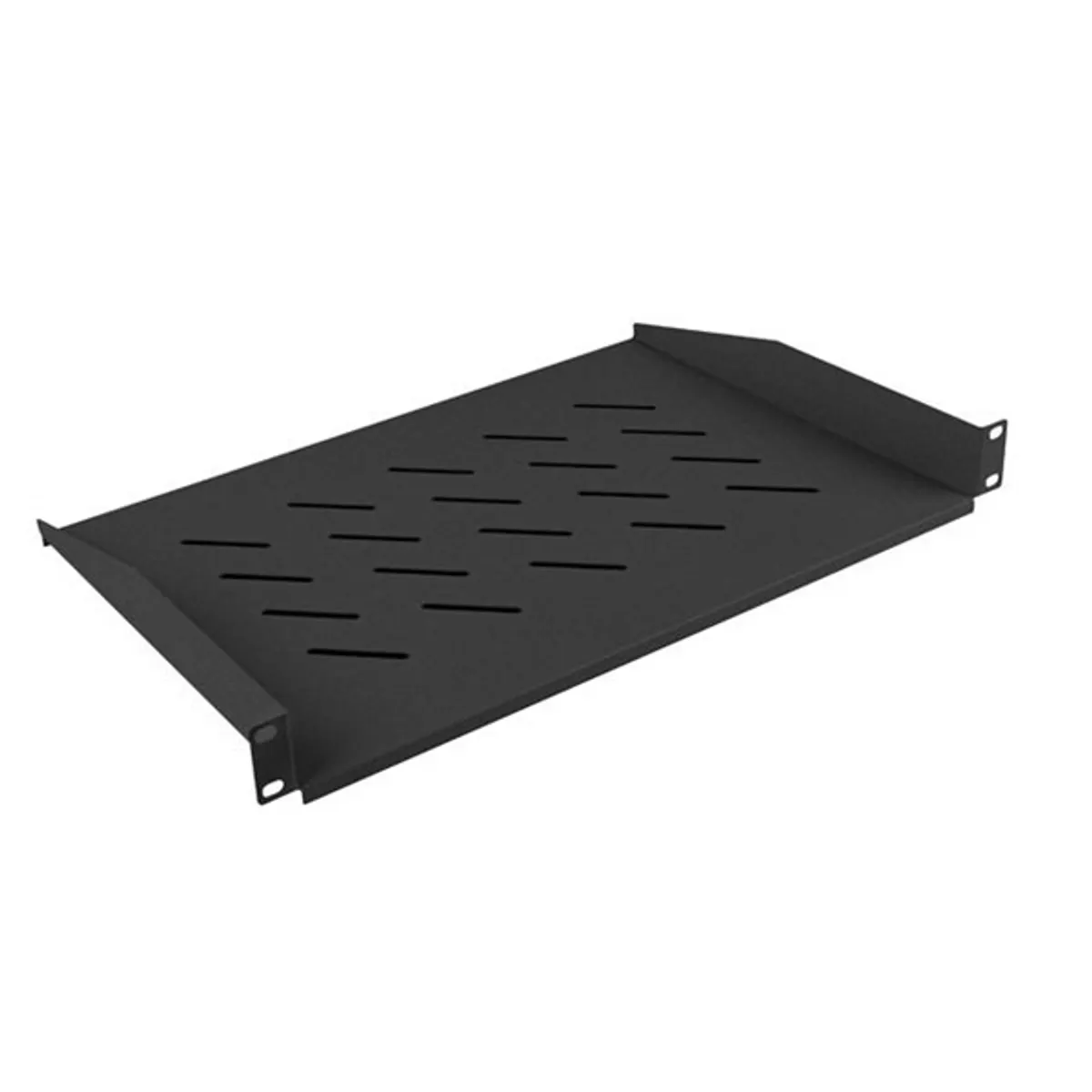 LANBERG AK-1008-B rögzített 19" polc 1U 482.6x315 mm fekete fém max 25 kg #2