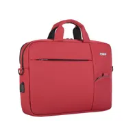 TOO HBSW024R156-USB Notebook válltáska Poliészter piros és fekete 15.6" USB porttal