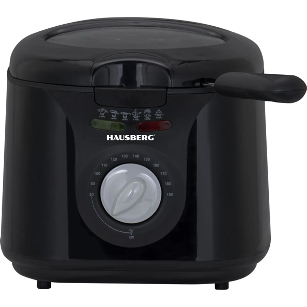 Hausberg HB-1331NG HB-1331NG olajsütő 2,5L 0-190C állítható hőmérséklet kivehető olajtartály rozsdamentes szűrő átlátszó ablak hűvös külső test #4