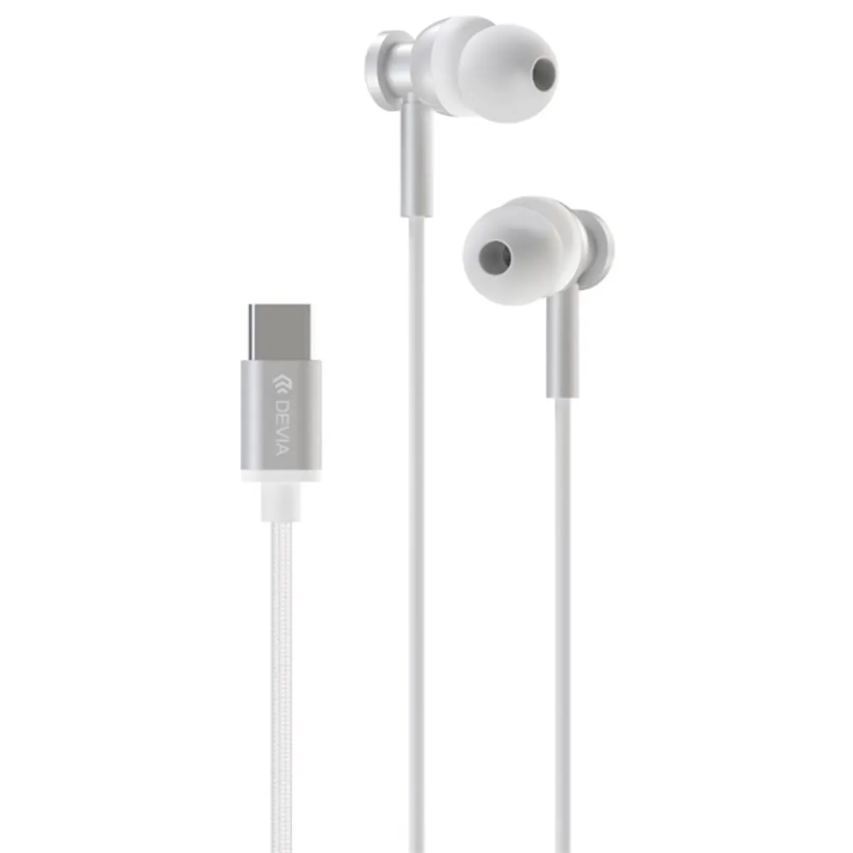 Devia ST108783 Smart Series M1 Metal 2.0 fülhallgató Type-C ezüst zajszűrős #3