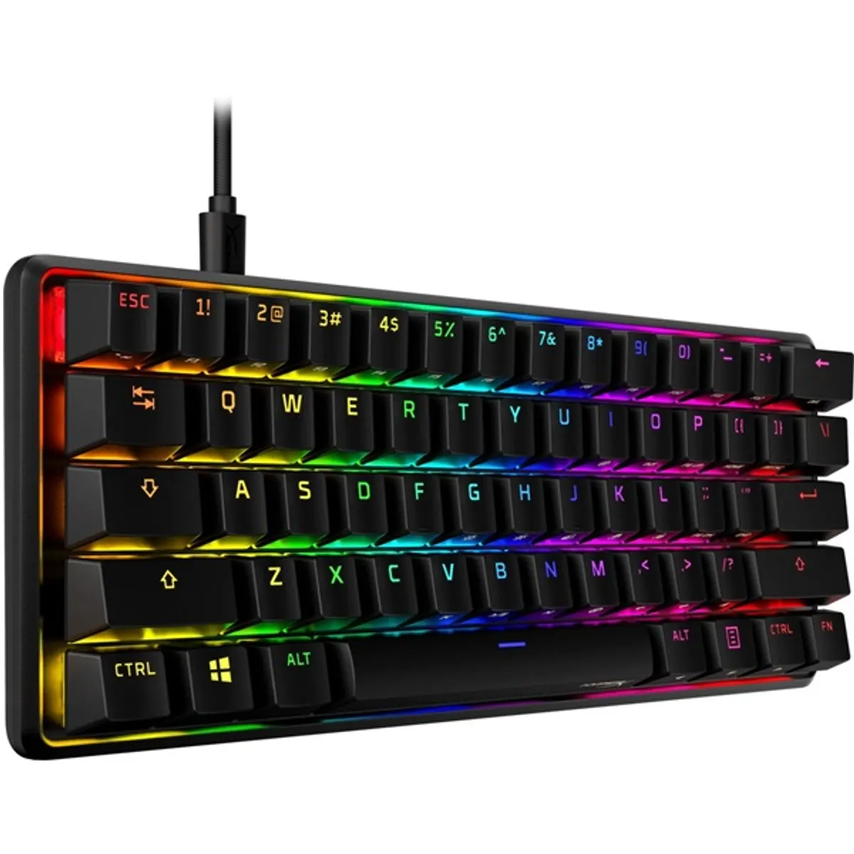 Hewlett Packard 4P5N4AA#ABA HyperX Alloy Origins 60 mechanikus RGB US kiosztás 1,8 m leválasztható USB-kábel alumínium dőlésszög állítható 3 profil #2