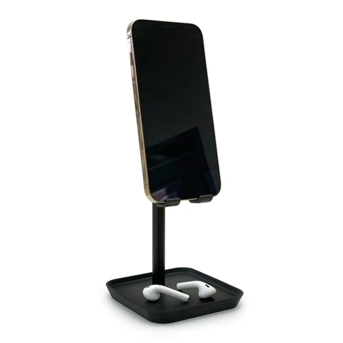 Kikkerland US216-BK telefontartó állvány ABS alumínium szilikon fekete 10,4 x 10,4 x 18,5 cm #2