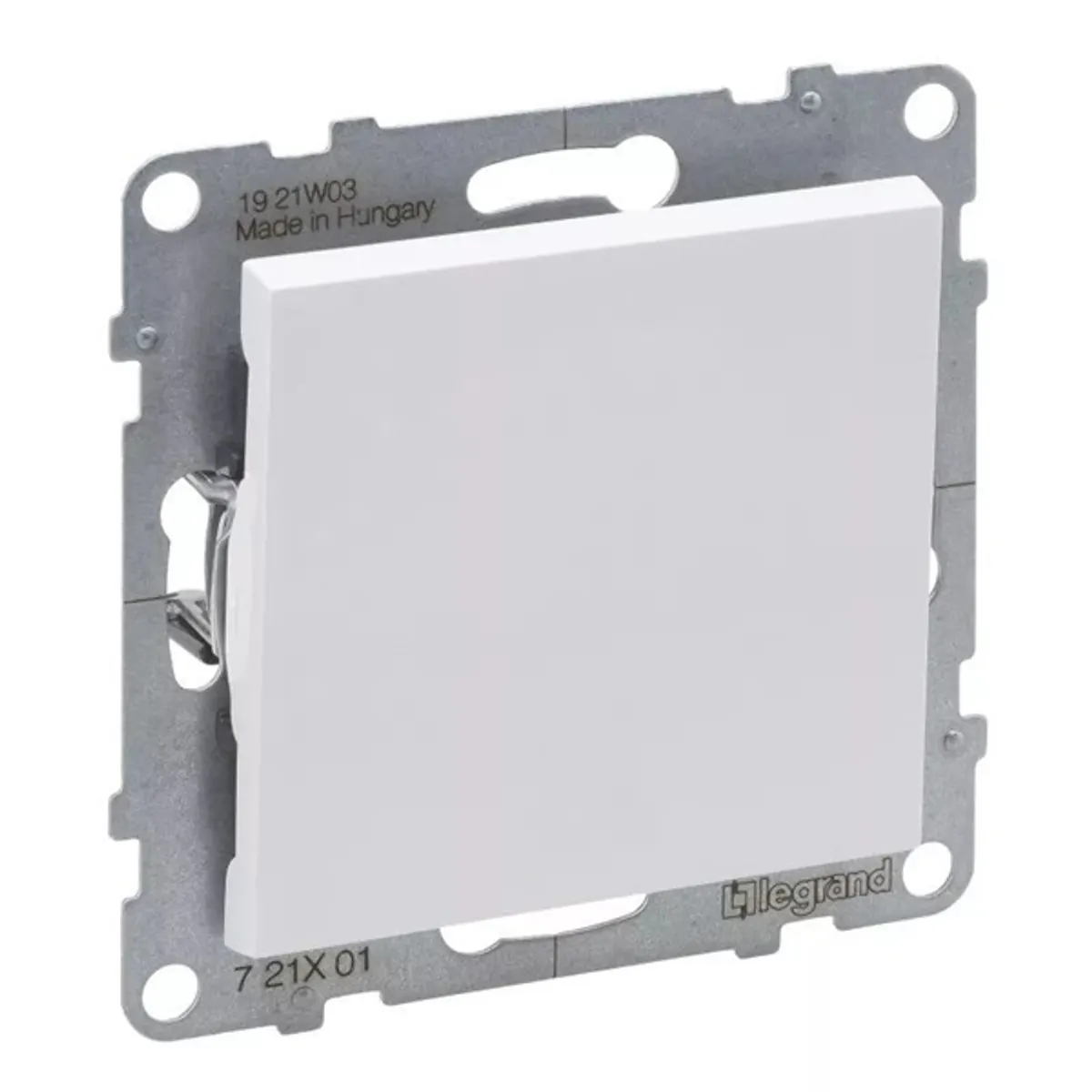 Legrand 721101 Suno 101 fehér IP20 rugós vezetékbekötés süllyesztett egypólusú kapcsoló #2