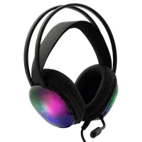 White Shark Ws Gh-2444B Peacock-B fekete gamer fejhallgató RGB világítás, vezetékes, 50 mm, 32 ohm, 103 dB, 20-20000 Hz, mikrofon baloldali, 200 cm kábel #3