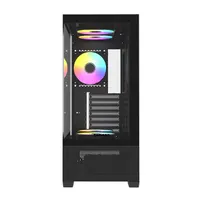 RAIDMAX I802ABS i802 fekete ATX 7 bővítőhely 5 db ventilátor USB 3.0 2x3,5" HDD 3x2,5" SSD edzett üveg táp nélküli #2