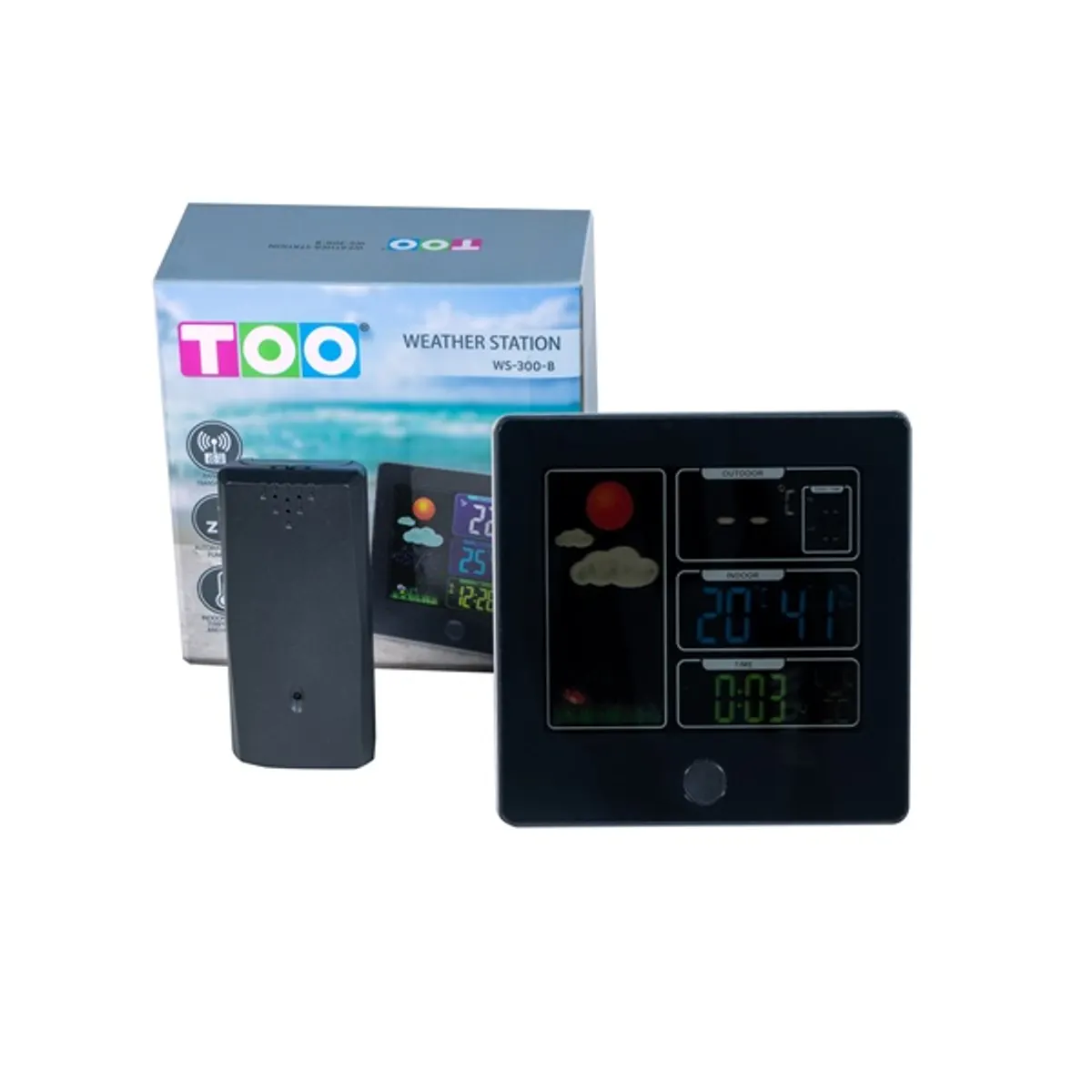 TOO WS-300-B Időjárás állomás LED kijelző 3xAAA #2