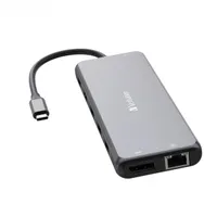 Verbatim 32153 CMH-13 13-portos USB-C Pro multiport hub USB-C bemenet, HDMI 2 db, DP 1 db, USB-A 8 db, RJ-45 gigabit #3