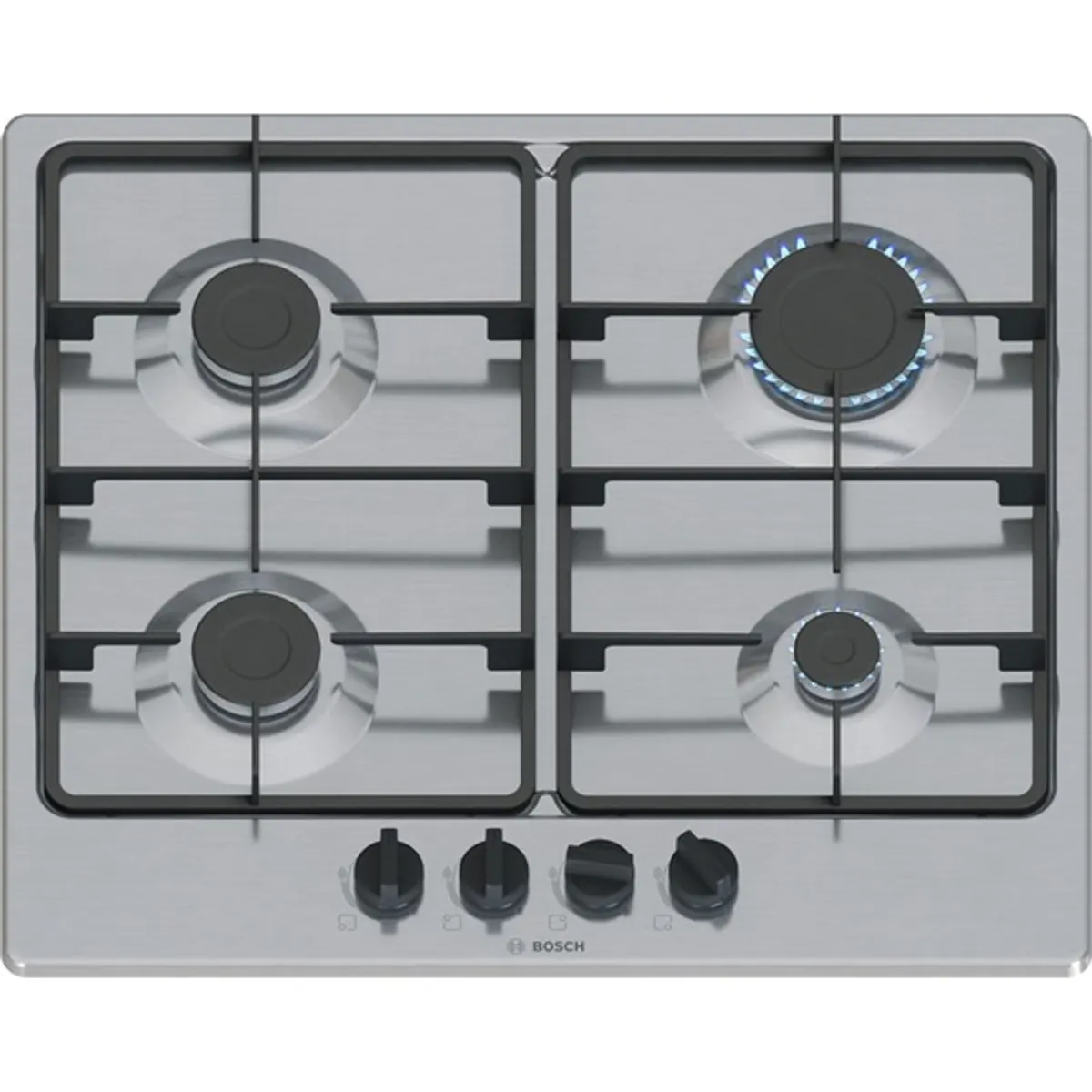 Bosch PGP6B5K60 gázfőzőlap inox 4 égő 58,2 cm szélesség #1
