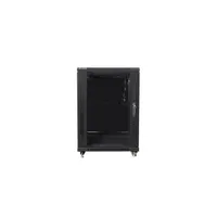 LANBERG FF01-6615-12B FF01 19" 15U 600x600 fekete edzett üveg ajtó
