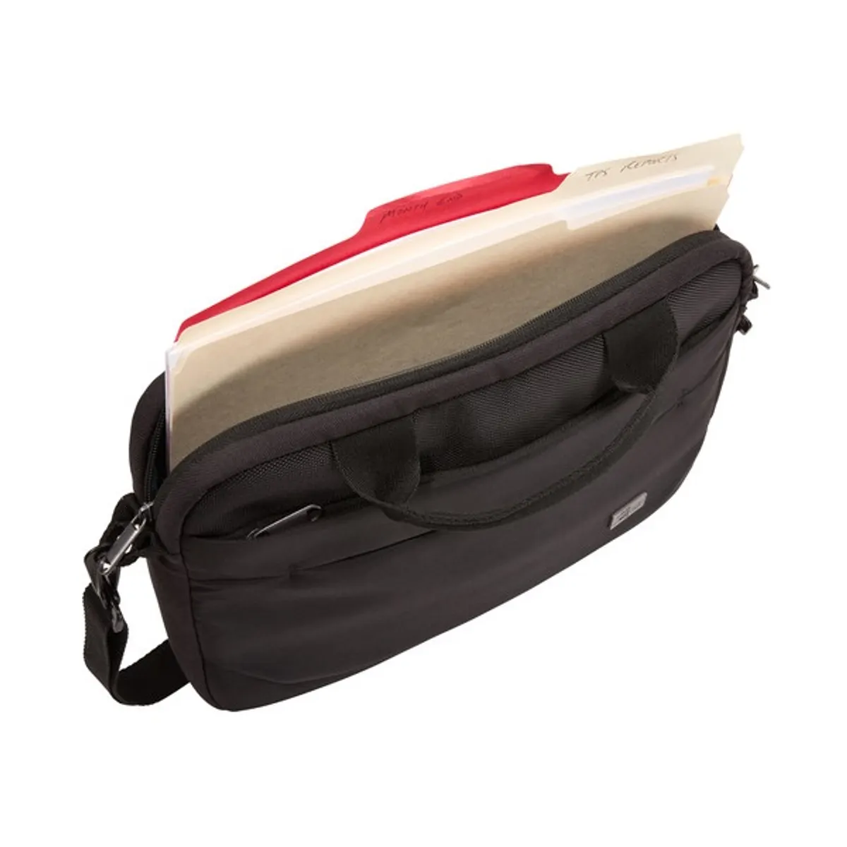 Case Logic 3203984 ADVA-111 11,6" notebook táska fekete poliészter párnázott belső első zseb vállpánt hordozó fogantyú #7