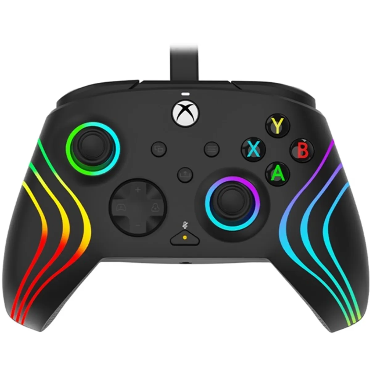 PDP 049-024 Afterglow Wave kontroller 250 cm vezetékes USB Type-C RGB fekete PC Xbox Series X S #1