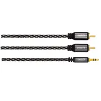 Avinity 00127077 3,5mm jack-2RCA audio kábel 1,5m Fekete