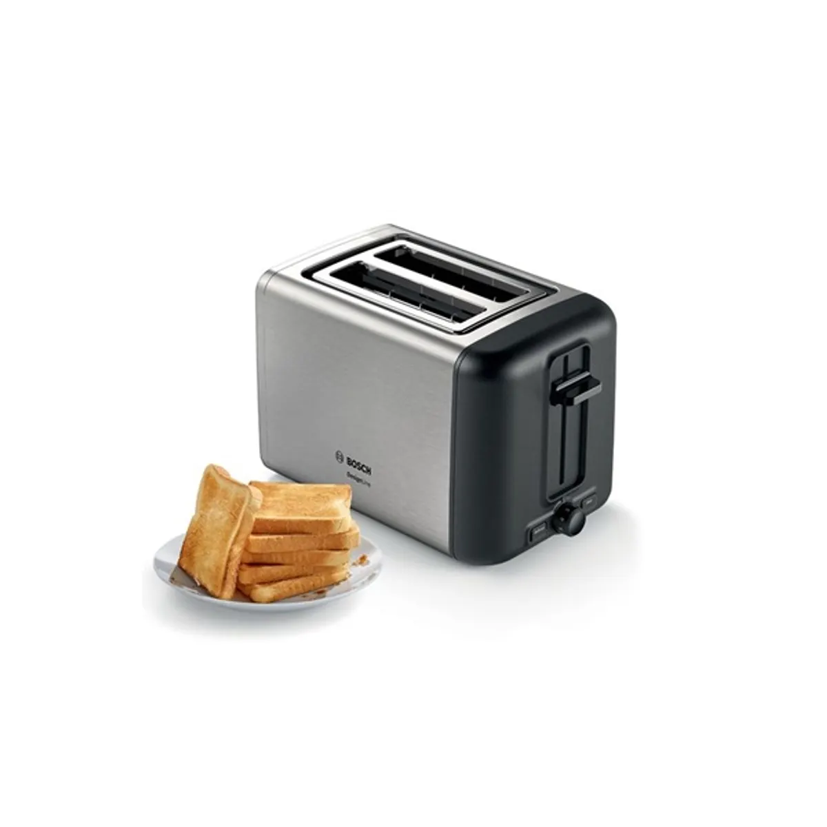Bosch TAT3P420 DesignLine kenyérpirító 2 szeletes középre helyezés olvasztás melegítés morzsatálca automatikus kikapcsolás #8