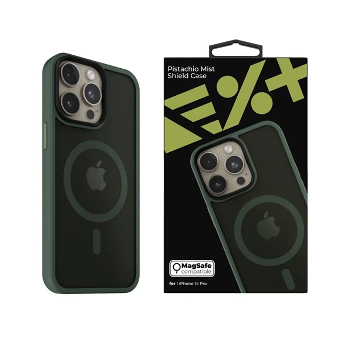 NEXTONE IPH-15PRO-MAGSF-MISTCASE-PTC MistCase hátlap Szilikon zöld iPhone 15 Pro MagSafe kompatibilis #1
