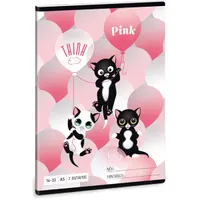Ars Una 53590039 Think-Pink A5 32 oldalas füzet vonalas Mintás Fényes fólia karton 2.osztályos