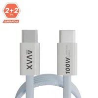 AVAX CB610LB Magnety USB-C adat- és töltőkábel 100W 1m világoskék