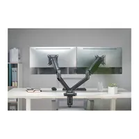 STELL 45026262 Monitortartó kar 2 db monitor 17"-32" Fekete Kábelerendező Forgatható Tilt 90 fok VESA 75x75 100x100 Acél, Alumínium 9 kg #5