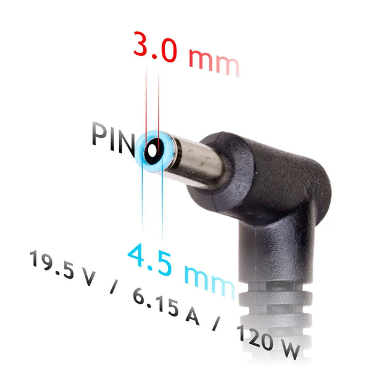 AKYGA AK-ND-45 Notebook töltő 19.5V 6.15A 120W 4.5x3.0 mm pin HP #6