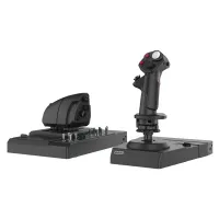 HORI HPC-045U repülésirányító rendszer állítható acél asztali tartóval, Hall-Effect szenzoros joystick, dupla fojtó, 61 gomb