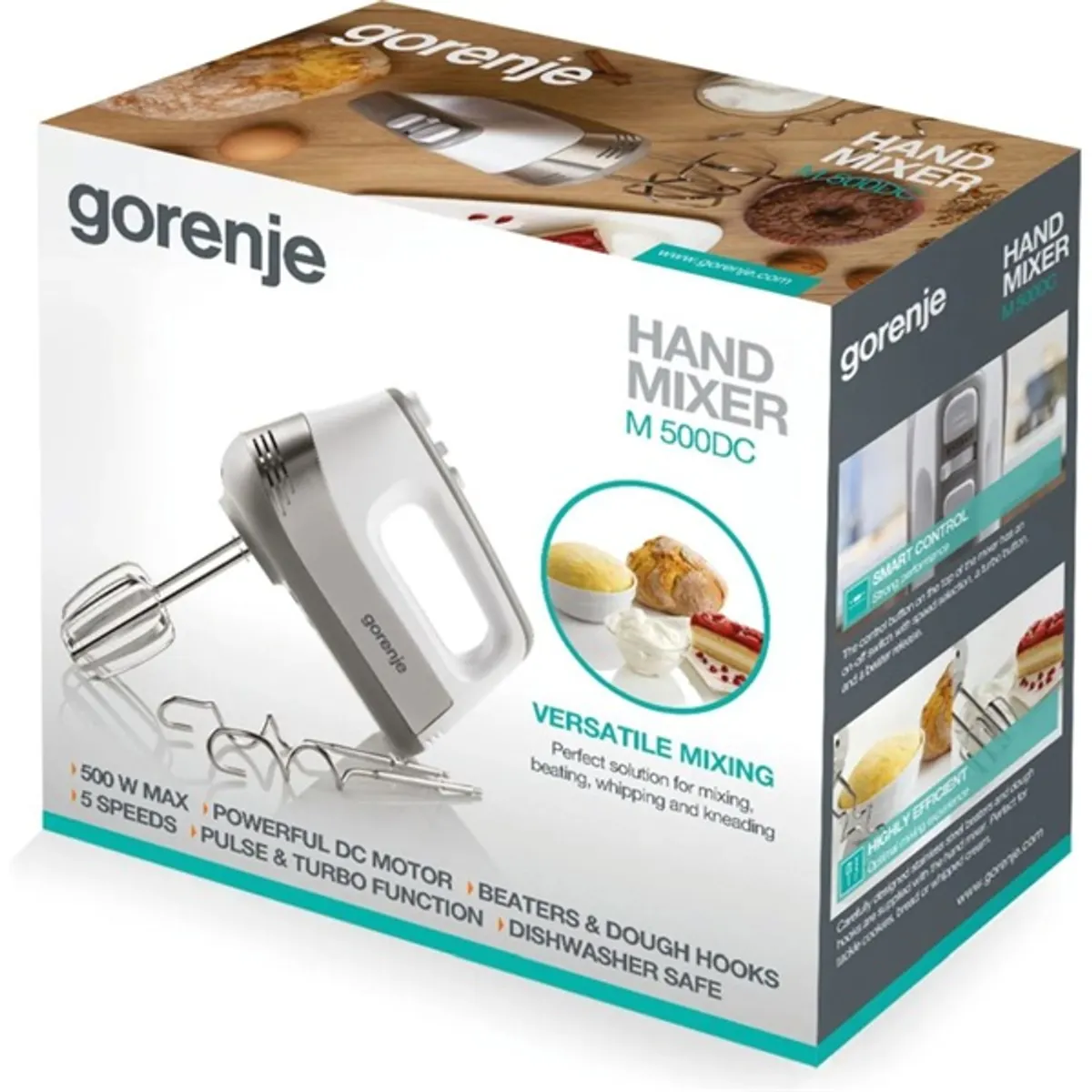 Gorenje 738613 M 500DC kézi mixer fehér 500 W 5 fokozat dagasztás keverés #5