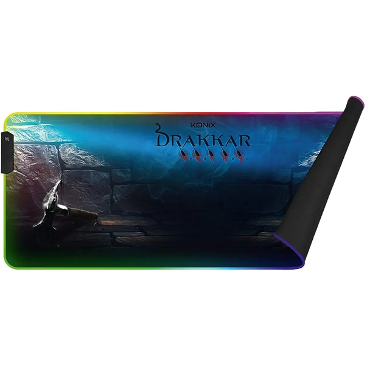 DRAKKAR KX-DKP-XL-HET-PC Hetland Prime RGB XL szövet-gumi 800x300 mm 3 mm csúszásgátló RGB világítás #2
