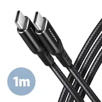 Axagon BUCM-CM10AB USB-C adat- és töltőkábel 100 cm fekete USB-C USB-C