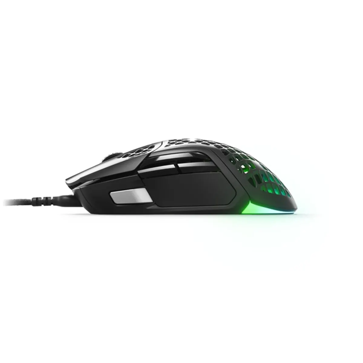 SteelSeries 62401 Aerox 5 optikai gamer egér fekete 18000 dpi 9 programozható gomb RGB vezetékes levehető USB kábel 200 cm jobbkezes #4