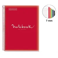Miquelrius A152381400 Emotions A4 PP 24 lapos piros vonalas spirálfüzet 90 g papír mikroperforált színkódolt lapok #3