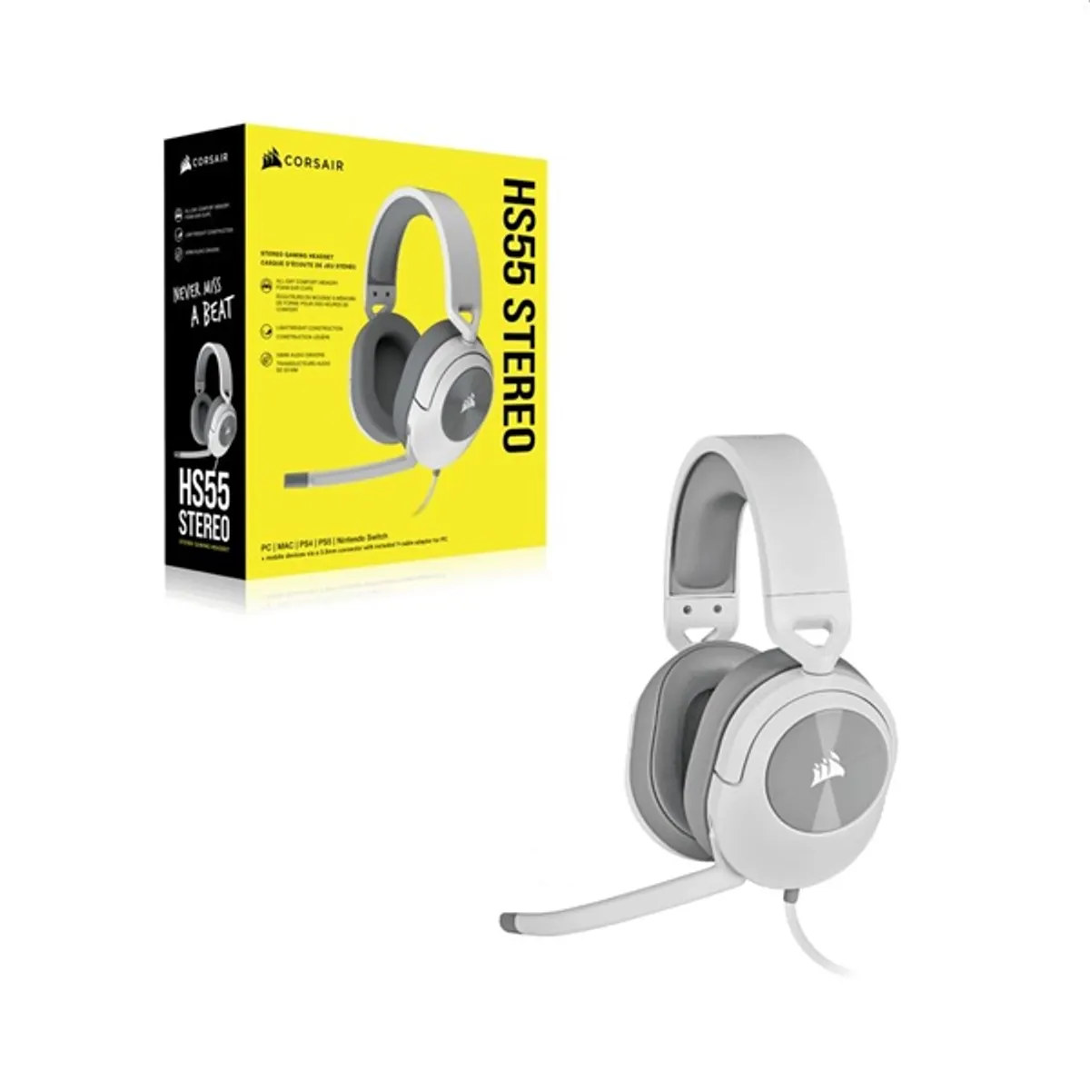 Corsair CA-9011261-EU HS55 Stereo Fehér 1,8m 3,5mm #5