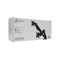 SBOX SBOX LCD-S024-2 LCD-S024-2 2 monitor tartó, asztali, állítható, 17"-32", VESA 75x75;100x100, forgatható, dönthető, kábelrendező, 9 kg #10