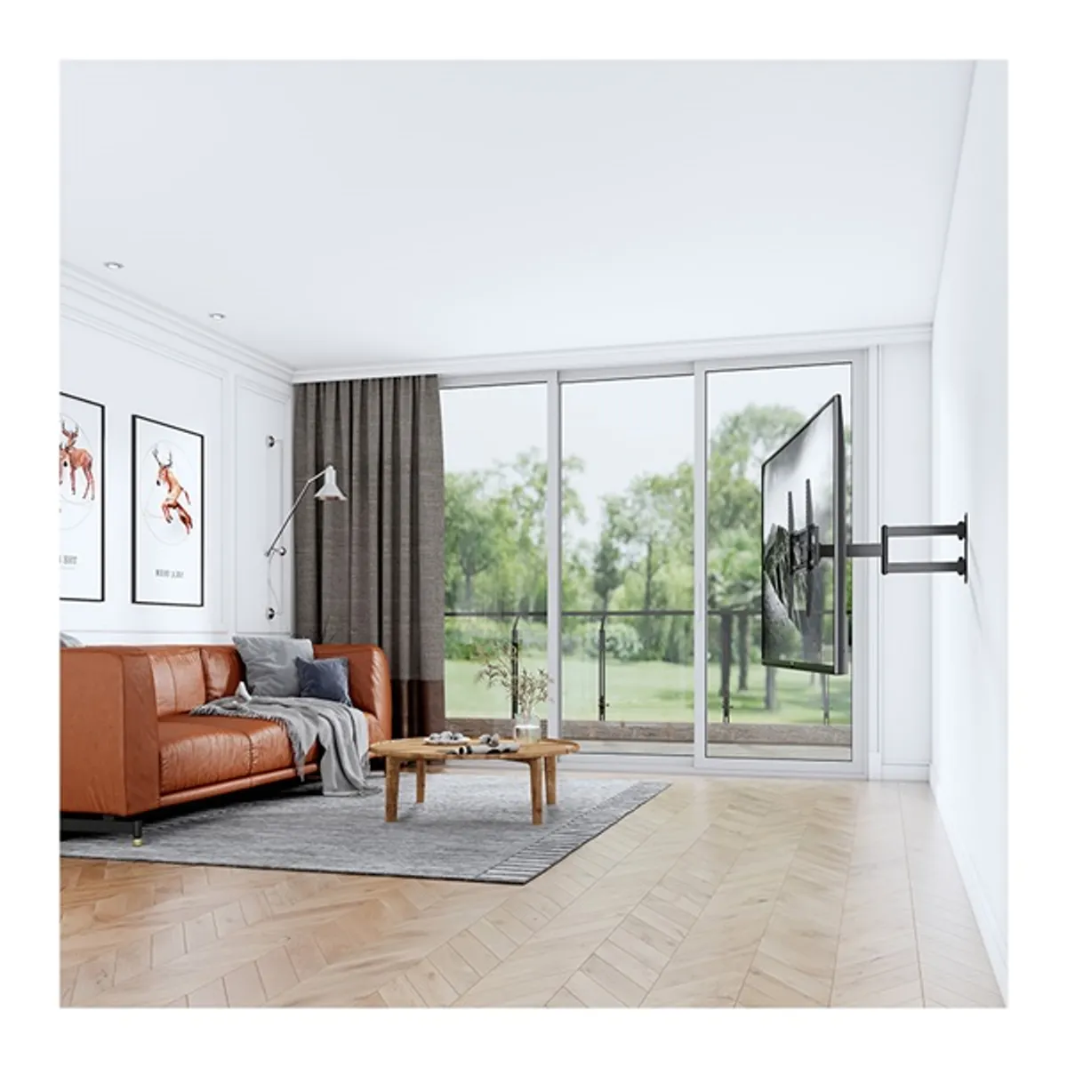 Stell 35057261 SHO 5600 fali konzol acél fekete 32"-55" 75x75-400x400 1 db 35 kg 90° 15° csavaros #6