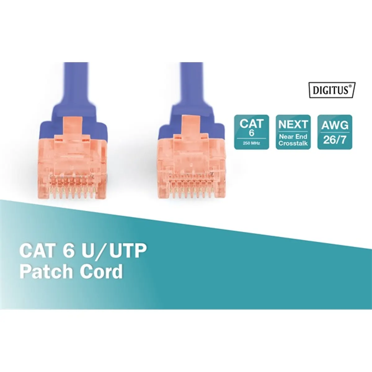 Digitus DK-1612-005/B Cat6 U-UTP patch kábel 0,5 m kék #3