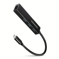 AXAGON HMC-GL3A USB-C hub és Gigabit LAN 3 USB-A RJ-45 5 Gbps 20 cm USB-C kábel