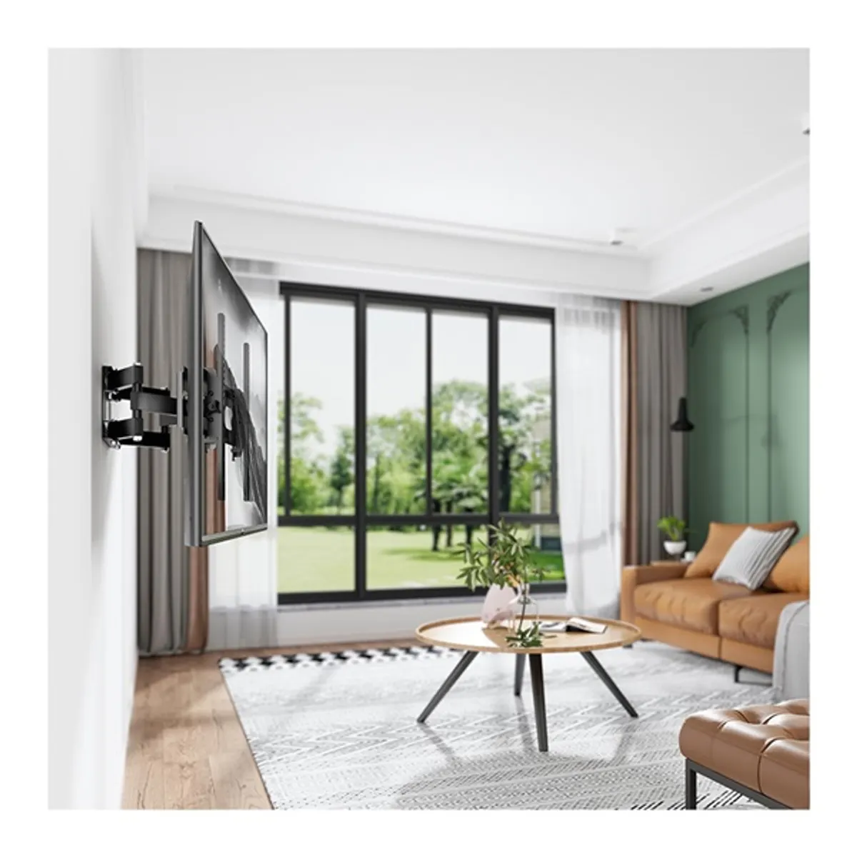 STELL 35057199 SHO 4610 32"-55" Fekete acél 35 kg VESA 75x75-400x400 dőlés 20 forgatás 60 kihúzható #8