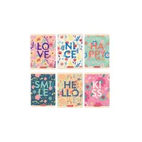 Herlitz 09577305 Romantic 3D UV mintás A5 60lapos kockás füzet soft touch fedlap álló