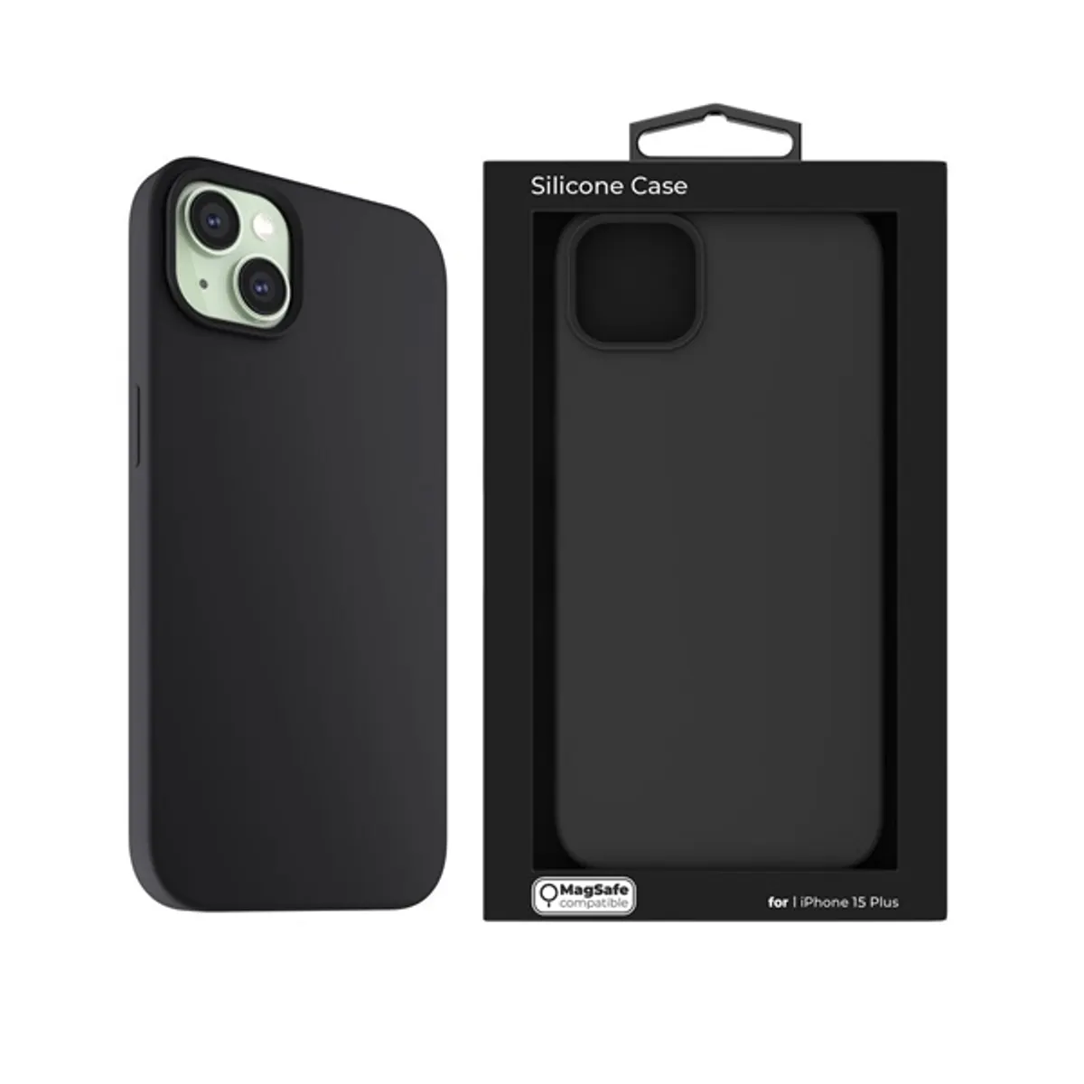 NEXTONE IPH-15PLUS-MAGCASE-BLACK Hátlap szilikon iPhone 15 Plus fekete 6,7" MagSafe kompatibilis #1