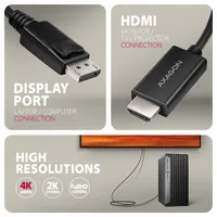 AXAGON RVD-HI20C2 DisplayPort HDMI kábel 180 cm aktív #2